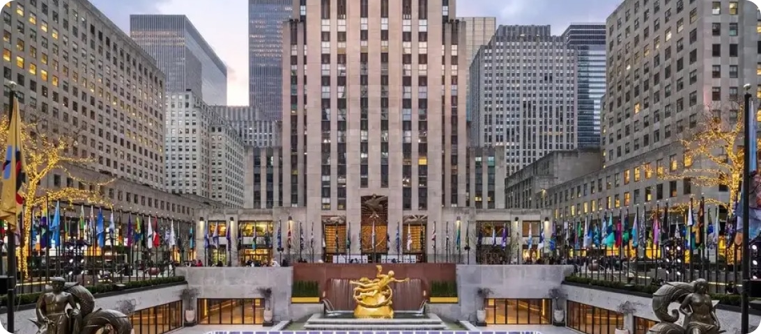 Rockefeller center in new york city.