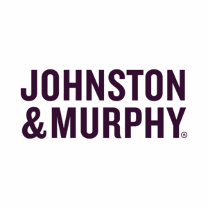 The Johnston & Murphy logo features bold, uppercase black letters spelling "JOHNSTON & MURPHY" on a light background, proudly representing one of Our Sponsors.