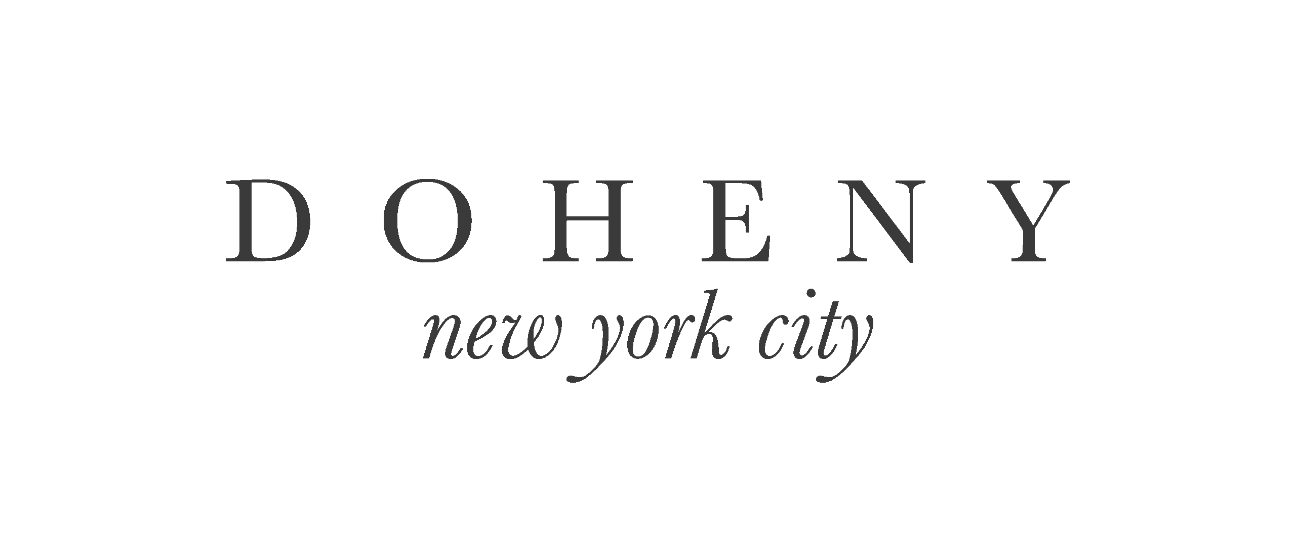 The image displays the text "DOHENY" in uppercase letters above "new york city" in lowercase script on a plain background, highlighting Our Sponsors.