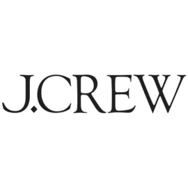 The j crew logo on a green background.